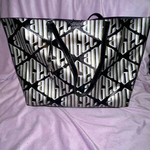 Victoria’s Secret Angel Black and Gold Glitter Tote Bag